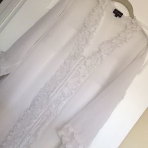 Ruffled and sheer robe